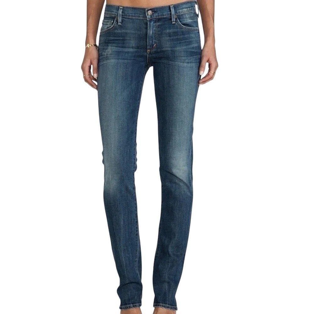 Citizens of Humanity Ava Jeans Low Rise Straight Leg Y2K Medium Wash Denim 28